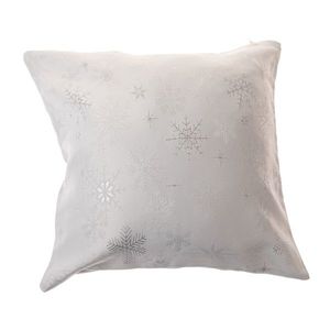 Vianočná Obliečka na vankúšik vodeodolná Vločky strieborná, 40 x 40 cm vyobraziť