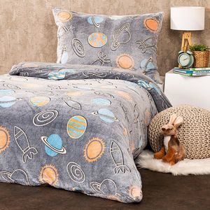 4home Svietiace obliečky mikroflanel Planetarium, 140 x 200 cm, 70 x 90 cm vyobraziť