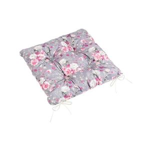 Bellatex Sedák Adela prešívaný Kvety ruže ružová, 40 x 40 cm vyobraziť