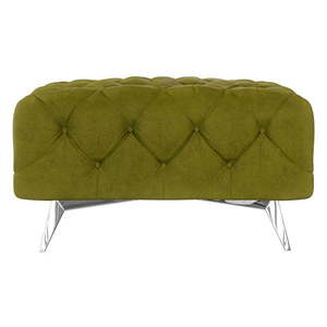 Zelená zamatová podnožka Chelsea – Ropez vyobraziť