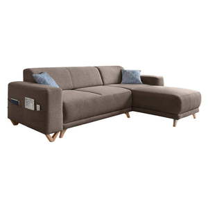 Hnedá rozkladacia/s úložným priestorom rohová pohovka Classy Sophie – Miuform vyobraziť