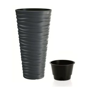 Kvetináč Sand Slim, antracitová vyobraziť