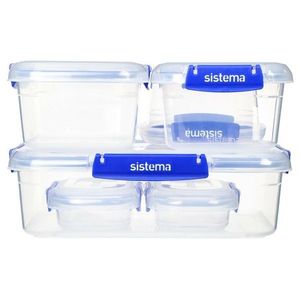 Sistema Set 6 vodotesných krabičiek na potraviny KLIP IT PLUS 2x 180 ml, 2 x 400 ml, 1 x 1 l a 1 x vyobraziť
