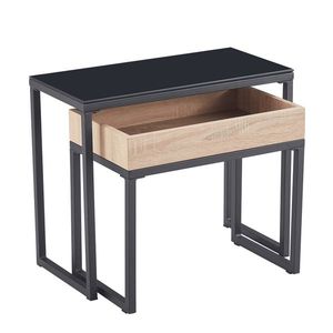 Kondela Dagor set 2 dub + čierna konferenčný stolík vyobraziť