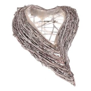 Pietny obal na kvety Srdce, 23 x 36 x 7 cm, prútie vyobraziť