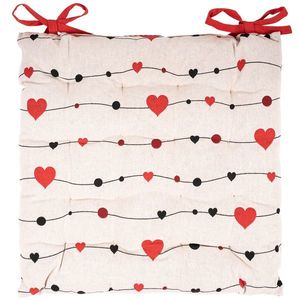 Trade Concept Sedák prešívaný Srdiečka, 40 x 40 cm vyobraziť