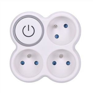 Solight P106 Rozbočka s vypínačom bielo-sivá vyobraziť