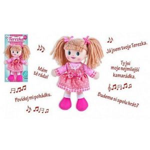 Teddies Bábika Terezka handrová plyš 30cm česky hovoriaca na karte vyobraziť