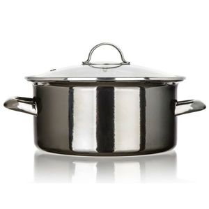 Banquet Hrniec smaltovaný METALLIC Black 22 cm, 3, 75 l, s pokrievkou, 22 cm vyobraziť