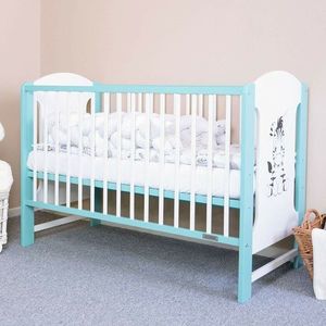 New Baby Detská postieľka Elsa Zebra, biela-mätová vyobraziť