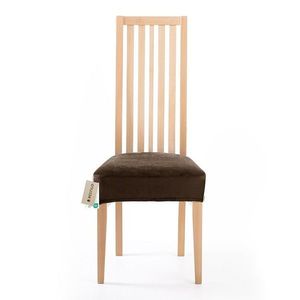 Restilo Napínací poťah na sedák na stoličku Sento tmavohnedá, 40 x 40 + 5 cm vyobraziť