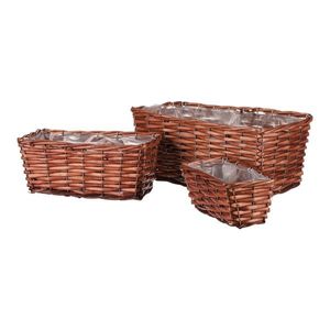 Súprava prútených truhlíkov Garden, 3 ks, 3 veľkosti vyobraziť