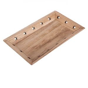 Drevený podnos Hviezda prírodná, 25 x 3, 5 x 15 cm vyobraziť