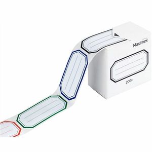 Samolepiace štítky v zásobníku farebné, 200 ks vyobraziť