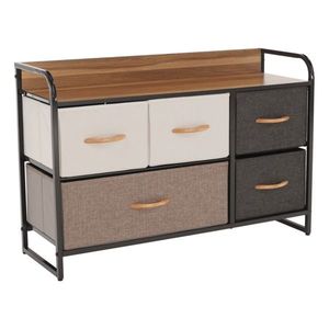 Komoda s látkovými zásuvkami HAZEL TYPE 4, hnedá, S vyobraziť