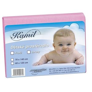 Bellatex Detské jersey prestieradlo, ružová, 60 x 120 cm vyobraziť