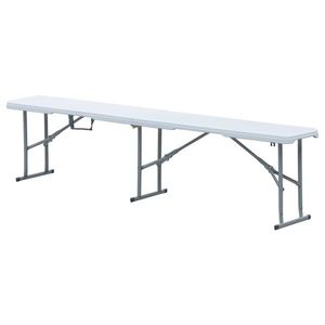 Autronic Záhradná lavička, kov, plast, biela, AZ-K1001 WT vyobraziť