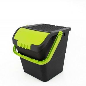 Odpadkový kôš na triedený odpad Practic, 35 l, zelené veko vyobraziť