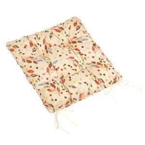 Bellatex Sedák Berta prešívaný Lístoček hnedá, béžová, 40 x 40 cm vyobraziť