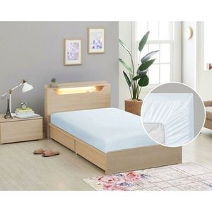 Bellatex Plátené prestieradlo s gumou svetlomodrá, 90 x 200 cm vyobraziť