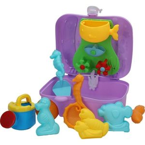 Súprava hračiek na piesok v kufríku, 7 ks, fialová vyobraziť