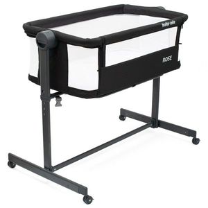Baby Mix Prístavná postieľka Rose čierna, 84 x 80 x 52 cm vyobraziť