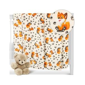 Bellatex Detská prikrývka Ella Lištička oranžová, biela, 100 x 150 cm vyobraziť