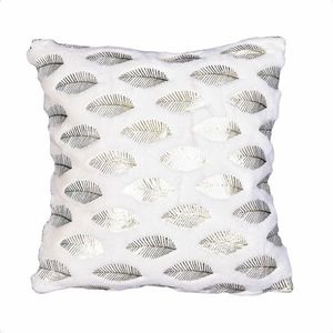 Forbyt Obliečka na vankúšik Listy krémová, 40 x 40 cm vyobraziť