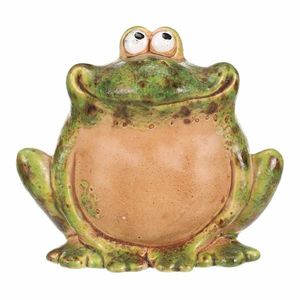 Keramická záhradná dekorácia Roztomilá žaba, 13 x 10 x 12 cm, 13 cm vyobraziť