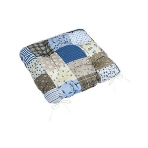 Bellatex Sedák Adéla prešívaný Patchwork modrá, 40x 40 cm vyobraziť