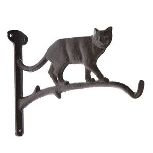 Liatinový vešiak Mačka na vetve čierna, 13 x 19 cm vyobraziť