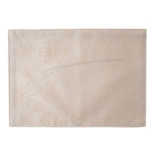 Vianočné Prestieranie vodeodolné Vločky zlatá, 32 x 45 cm vyobraziť