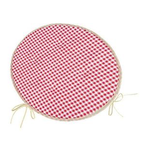 Bellatex Sedák Berta okrúhly hladký Kocka červená, priemer 40 cm vyobraziť