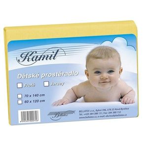 Bellatex Detské jersey prestieradlo, žltá, 60 x 120 cm vyobraziť