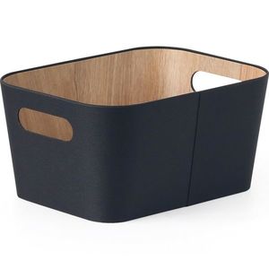 Kitchisimo Set 2 úložných košíkov 31 × 23 × 16 cm, čierna, L vyobraziť