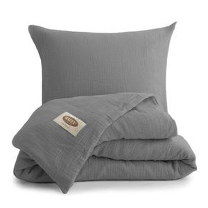 MATEX Mušelínové obliečky tmavosivá, 140 x 200 cm, 70 x 90 cm vyobraziť