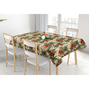 Bellatex Obrus ​​Šišky a jablká vianočné, 100 x 100 cm, 100 x 100 cm vyobraziť