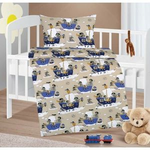 Bellatex Detské bavlnené obliečky do postieľky Agáta Námorník modrá 90 x 135 cm, 45 x 60 cm vyobraziť