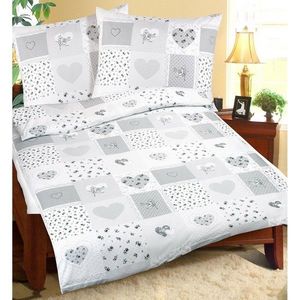 Bellatex Bavlnené obliečky Srdce patchwork, 140 x 220 cm, 70 x 90 cm vyobraziť