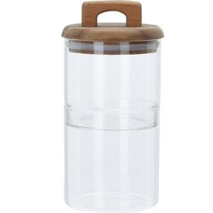 Sklenená dóza s dreveným viečkom Acacia, 10 x 22, 5 cm vyobraziť