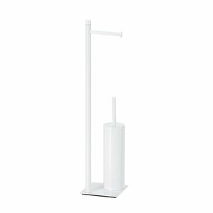 GEDY TR3222 Trilly stojan s držiakom na toaletný papier a WC štetkou, hranatý, biela matná vyobraziť