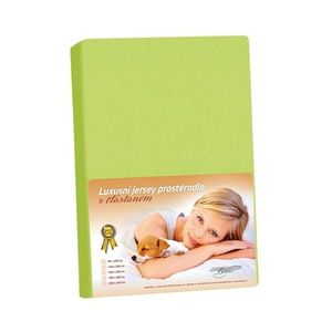 Bellatex Jersey prestieradlo s elastanom zelená, 180 x 200 cm vyobraziť