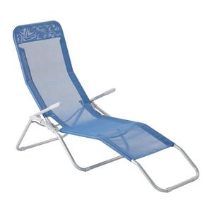 Aldotrade Ležadlo záhradné skladacie 137 x 58 x 94 cm, modrá vyobraziť