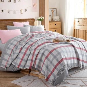 Deka Warm Soft sivá, červená, 180 x 220 cm vyobraziť