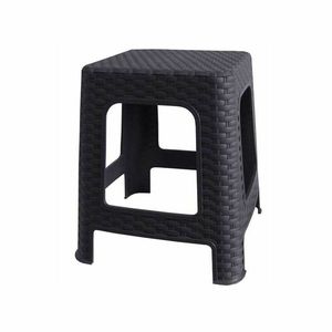 Záhradný stohovateľný taburet Ratan, 36 x 33 x 33 cm, antracit vyobraziť