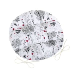 Bellatex Sedák DITA okrúhly prešívaný Vetvičky sivá, 40 cm vyobraziť