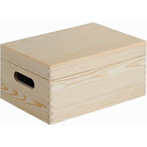 Kesper 69401 Úložný box s výklopným vekom borovica 29 x 19 x 13, 5 cm, S vyobraziť