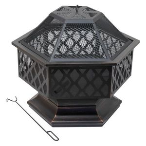 Cattara 13008 Ohnisko s poklopom Hexagon, 60, 5 x 70 x 62, 5 cm vyobraziť