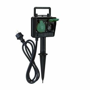 Solight PG01 Záhradný stĺpik IP44, 2 zásuvky, gumový kábel 1, 5 m vyobraziť