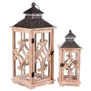 Sada drevených lampášov Brandstatt, 2 ks vyobraziť